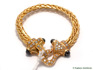 Pawnitems, Bracelet, 18K with black stone (Damaged) 19cm 25,6g, in auction: Pawn – Tuesday 28 March 2006