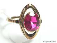 Pawnitems, 1 ring with red stone, stl:19 1/2, in auction: Pawn – Thursday 30 March 2006