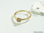 Pawnitems, 1 ring m dia 1xca 0,03ct stl:17,25 18K. weight 1,4g, in auction: Pawn – Thursday 13 April 2006