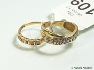 Pawnitems, 2 rings m small diamonds stl:15,5 & 16 18K. weight 4,09g, in auction: Pawn – Thursday 13 April 2006