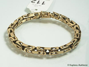 Pawnitems, 1 bracelet kejsar approx 21,5cm 18K. weight 58,3g, in auction: Pawn – Thursday 13 April 2006