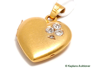 Pawnitems, Locket, 18K with gammelslipade diamonds 3xca0,10ct 6g, in auction: Pawn – Tuesday 30 May 2006