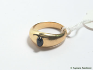 Pawnitems, 1 Lordring with cabuchon cut blue stone, stl:17 1/2, in auction: Pawn – Thursday 1 June 2006