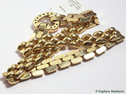 Pawnitems, 1 necklace with diamonds approx 10x0,13ct +  approx 2x0,05ct, 14K. weight 66,59g, in auction: Pawn – Thursday 1 June 2006