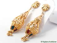 Pawnitems, Earrings, Pair earrings with enamel, in auction: Pawn – Tuesday 13 June 2006