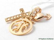 Pawnitems, Pendants, 3 Pendants 18K 4,3g, in auction: Pawn – Tuesday 13 June 2006