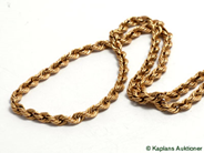 Pawnitems, 1 chain "twisted rope-link", approx 60cm, in auction: Pawn – Thursday 29 June 2006