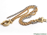 Pawnitems, 1 bracelet "twisted rope-link" vg/ gg/rg (defekt) 18K. weight 8,19g, in auction: Pawn – Thursday 29 June 2006