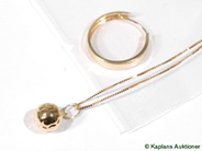 Pawnitems, Necklace, 18K "curb" 36cm with Pendant 18K, in auction: Pawn – Tuesday 25 July 2006