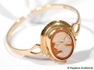 Pawnitems, Cameoring, 18K SIZE 17, in auction: Pawn – Tuesday 25 July 2006