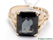 Pawnitems, Ring, 18K with green stone worn Ø16 3/4 4,3g, in auction: Pawn – Tuesday 1 August 2006