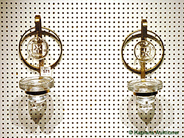 Pawnitems, 1 pair lampetter brass  and crystal Erik Höglund design, in auction: Pawn – Thursday 14 September 2006