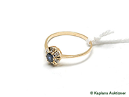 Pawnitems, Ring, Ø17 with stone and diamonds 6 x approx 0,005ct 18K 1,2gr, in auction: Pawn – Tuesday 19 September 2006