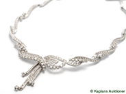 Pawnitems, 1 necklace 18K vg with diamonds of total weight approx 15ct J-K(Cr-Tca) enligt bifogat värderingsintyg från Kaplans. weight 50g, in auction: Pawn – Thursday 23 November 2006