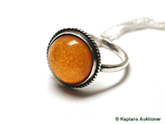 Pawnitems, 1 ring with orange stone, stl:17, in auction: Pawn – Thursday 23 November 2006