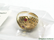 Pawnitems, 1 ring with red stones, stl: 16 3/4, in auction: Pawn – Thursday 14 December 2006