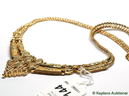 Pawnitems, 1 necklace with white stones, 21K. weight 31,7g, in auction: Pawn – Thursday 14 December 2006