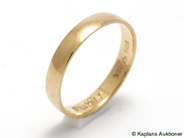Pawnitems, Ring, Plain ring 18K engraving  1,6 g, in auction: Pawn – Tuesday 30 January 2007
