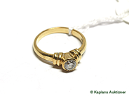Pawnitems, 1 ring with diamond approx 0,30ct, stl:15 3/4, in auction: Pawn – Thursday 3 May 2007