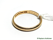 Pawnitems, 1 ring (engraved), 18K. weight 2,8g, in auction: Pawn – Thursday 3 May 2007