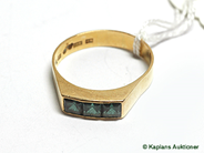 Pawnitems, 1 ring with green stones, stl:19 1/4, in auction: Pawn – Thursday 3 May 2007