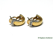 Jewellery, EARRINGS, 18K gold + rhodium plated gold, in auction: Classic – Saturday 27 October 2007