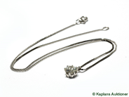 Jewellery, CHAIN PENDANT, 18K white gold with brilliant-cut diamond approx 1,14 ct, in auction: Classic – Saturday 27 October 2007