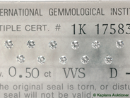 Gemstones, DIAMONDS, 11 brilliant-cut diamonds 0,50ctv, in auction: Classic – Saturday 27 October 2007