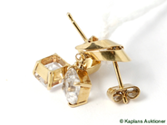 Pawnitems, Earrings, 1 Pair with stones 18K 2,6 g, in auction: Pawn – Tuesday 8 January 2008