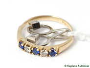 Pawnitems, 2 Pendants, 1 Ring with stones 18K  3,0 g, in auction: Pawn – Tuesday 8 January 2008