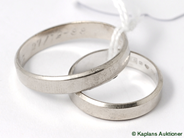 Pawnitems, 2 Rings, engraved SIZE 20¼ 16½ 18K 6,4 g, in auction: Pawn – Tuesday 8 January 2008