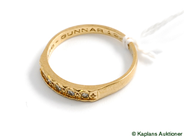 Pawnitems, Ring, with diamanter( 5x approx 0,02ct, in auction: Pawn – Tuesday 8 April 2008