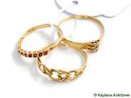 Pawnitems, Rings, 3 pcs of, in auction: Pawn – Tuesday 8 April 2008