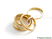 Pawnitems, Lot of Gold, 5 engraved and imperfect Rings, in auction: Pawn – Tuesday 17 June 2008