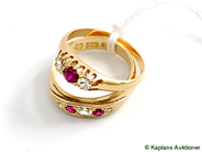 Pawnitems, 2 Rings, with stones, in auction: Pawn – Tuesday 17 June 2008