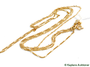 Pawnitems, 2 Halskedjor, varav en Singapore 42cm, in auction: Pawn – Tuesday 17 June 2008