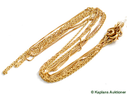Pawnitems, 4 Halskedjor, Box-chain 38 and 40cm, in auction: Pawn – Tuesday 17 June 2008