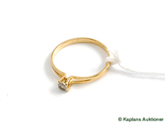 Pawnitems, Ring with Diamond approx 0,03ct, 18K 1,6g  SIZE 16 3/4, in auction: Pawn – Tuesday 17 June 2008