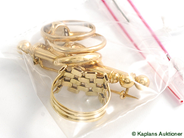 Pawnitems, Lot of Gold, engraved and imperfect pcs of jewellery, in auction: Pawn – Tuesday 17 June 2008