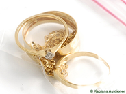Pawnitems, Lot of Gold, imperfect pcs of jewellery, in auction: Pawn – Tuesday 17 June 2008