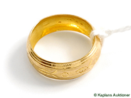 Pawnitems, Lot of Gold, engraved ring, in auction: Pawn – Tuesday 17 June 2008