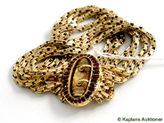 Pawnitems, Lot of Gold, imperfect bracelet with stones, in auction: Pawn – Tuesday 17 June 2008