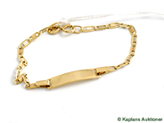 Pawnitems, Bracelet, barnstorlek with ID-platta, in auction: Pawn – Tuesday 17 June 2008