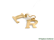 Pawnitems, 2 Pendants, Bokstäverna R and L, in auction: Pawn – Tuesday 17 June 2008