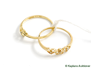 Pawnitems, 2 Rings, with small Diamonds, in auction: Pawn – Tuesday 17 June 2008