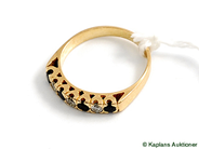 Pawnitems, Ring, with stones and 3st Diamonds approx 0,04ct/st, in auction: Pawn – Tuesday 17 June 2008