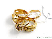 Pawnitems, Lot of Gold, engraved rings, in auction: Pawn – Tuesday 17 June 2008