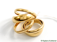 Pawnitems, Lot of Gold, engraved rings, in auction: Pawn – Tuesday 17 June 2008