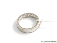 Pawnitems, Lot of Gold, engraved ring in white gold, in auction: Pawn – Tuesday 17 June 2008