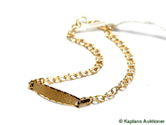 Pawnitems, Bracelet, (barn) with platta 13,5cm 1,4g, in auction: Pawn – Tuesday 17 June 2008